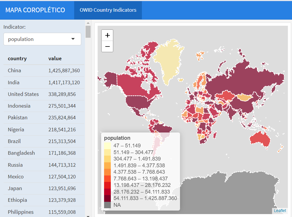 Cuadro de mando asociado al fichero Dashboard_mapa_coropletico.Rmd